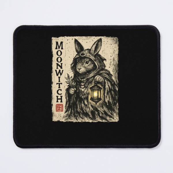 Item preview, Moonwitch Rabbit Lantern Vintage Ink Art designed and sold by SiarheiYur.