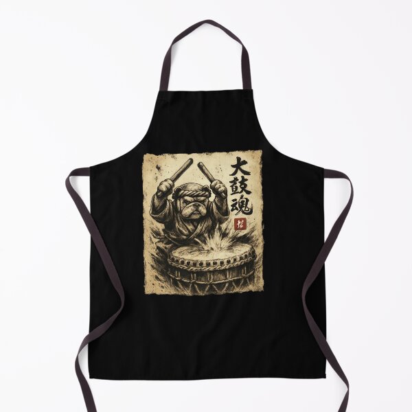 Item preview, Samurai Bulldog Taiko Drum Warrior Art designed and sold by SiarheiYur.