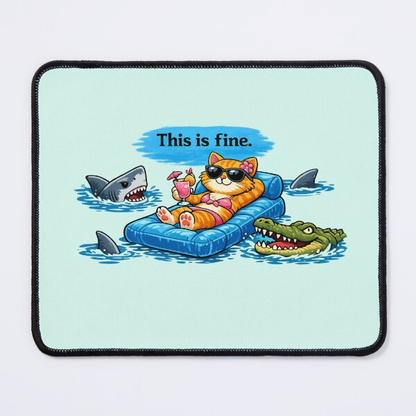 Item preview, This is fine - female cat designed and sold by LaffinLair.