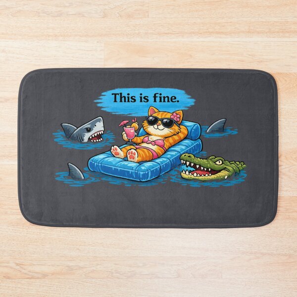 Item preview, This is fine - female cat designed and sold by LaffinLair.