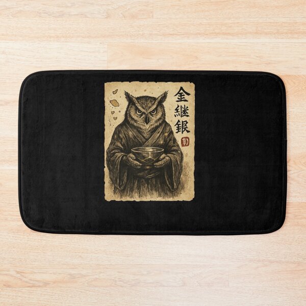 Item preview, Wise Owl Monk Holding Bowl Vintage Ink designed and sold by SiarheiYur.