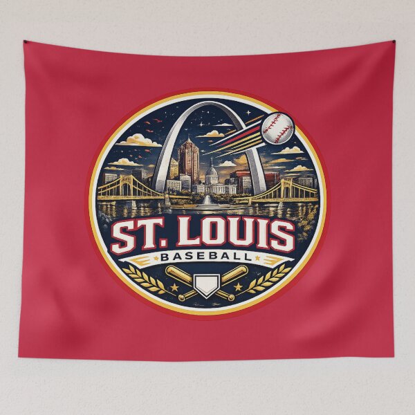 Item preview, St. Louis Baseball City Logo – Arch Skyline Baseball T-shirt & Fan Gear designed and sold by TKOprintdesigns.