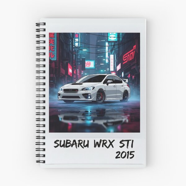 Item preview, Subaru WRX STI 2015 White JDM Neon Tokyo Polaroid Art designed and sold by Motorline44.