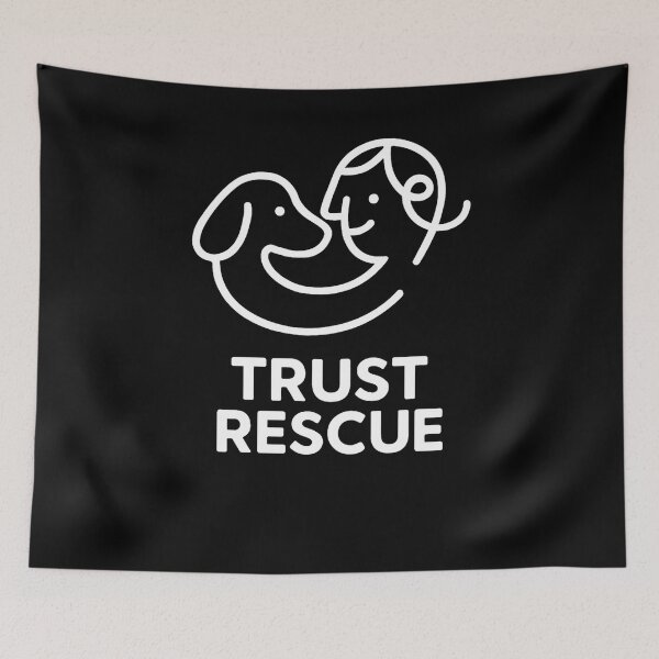 Item preview, Trust Rescue Dog Minimal Line Art Design designed and sold by SiarheiYur.