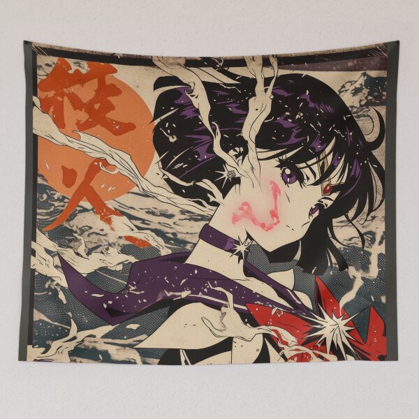 Item preview, Sailor Saturn Vintage Duotone designed and sold by AnimeArsenalPrints.