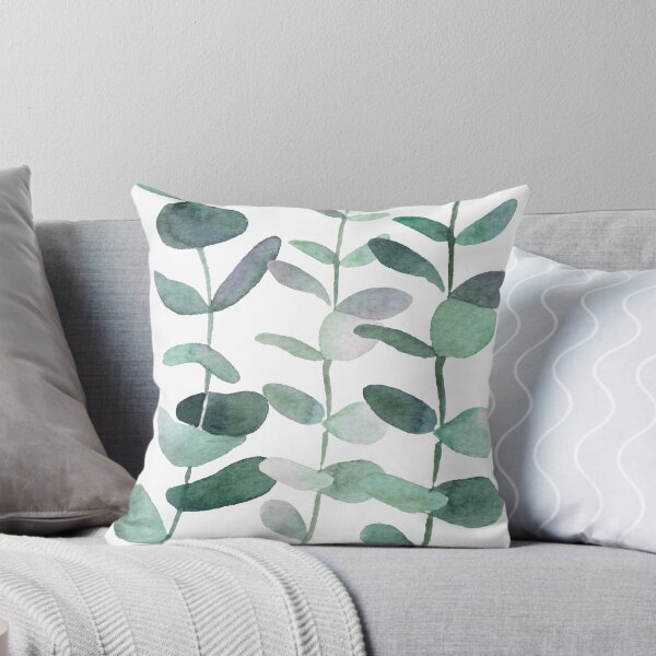 Aperçu de l'œuvre Aquarelle, eucalyptus, feuilles, botanique, peinture, vert créée et vendue par SouthPrints.