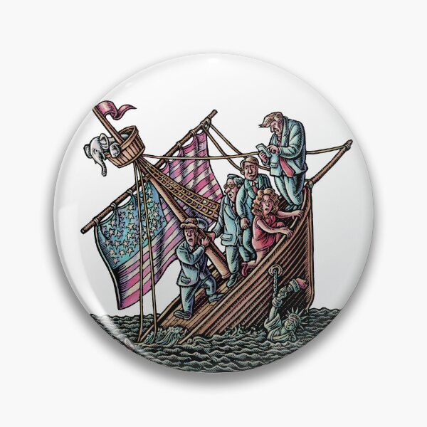 Item preview, Donald Trump and politicians in sinking ship  designed and sold by LisaHaney.