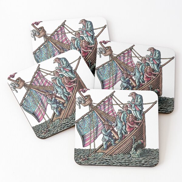 Item preview, Donald Trump and politicians in sinking ship  designed and sold by LisaHaney.