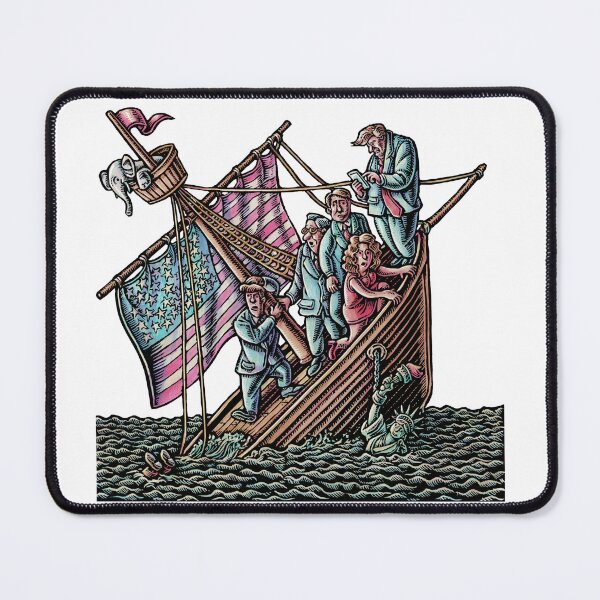 Item preview, Donald Trump and politicians in sinking ship  designed and sold by LisaHaney.