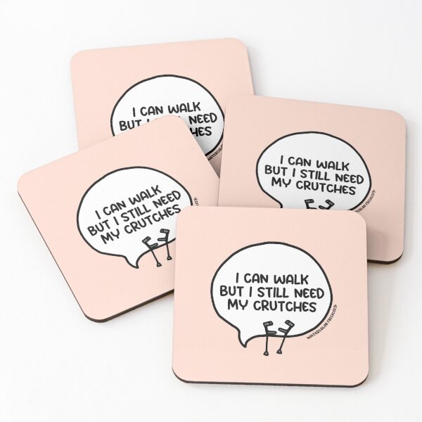 Item preview, I Can Walk But I Still Need My Forearm Crutches Speech Bubble designed and sold by WCFreckles.