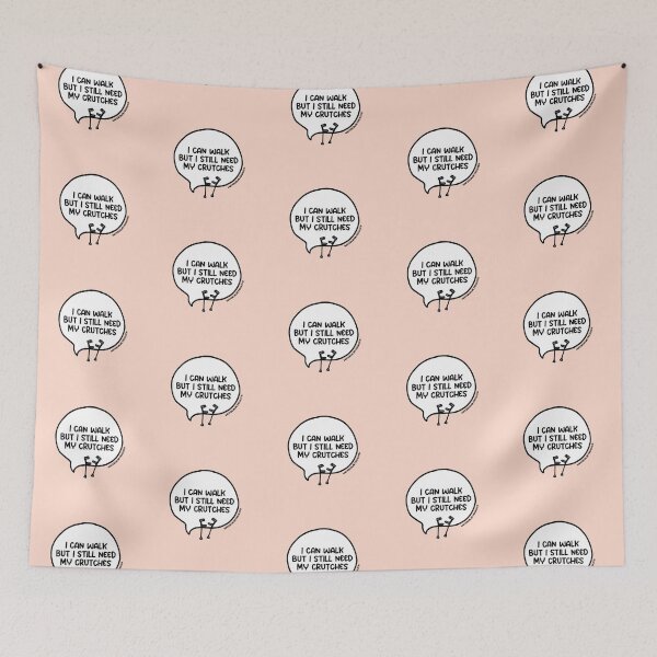 Item preview, I Can Walk But I Still Need My Forearm Crutches Speech Bubble designed and sold by WCFreckles.