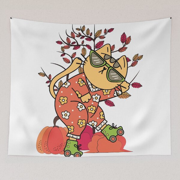Item preview, Cute Roller Skating Cat designed and sold by yuki-hana.