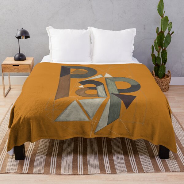 Item preview, Abstract geometric typography design with architectural construction lines designed and sold by Rue Market.