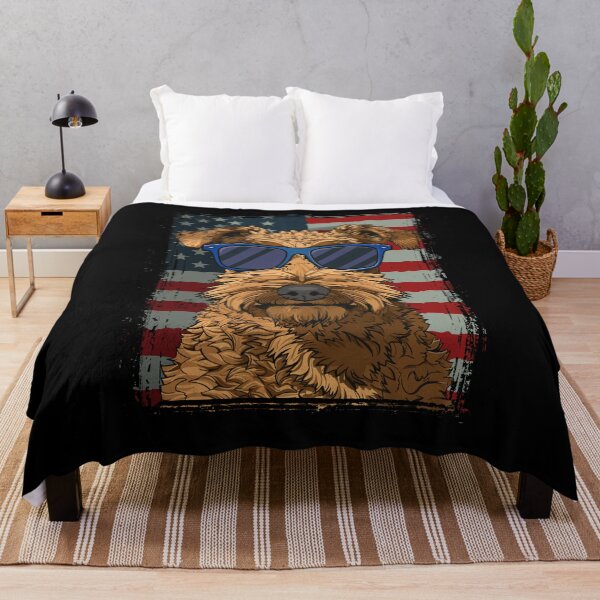 Item preview, Funny Airedale Terrier 4th July USA Flag America Mom Dad Kids designed and sold by rafaeltto.