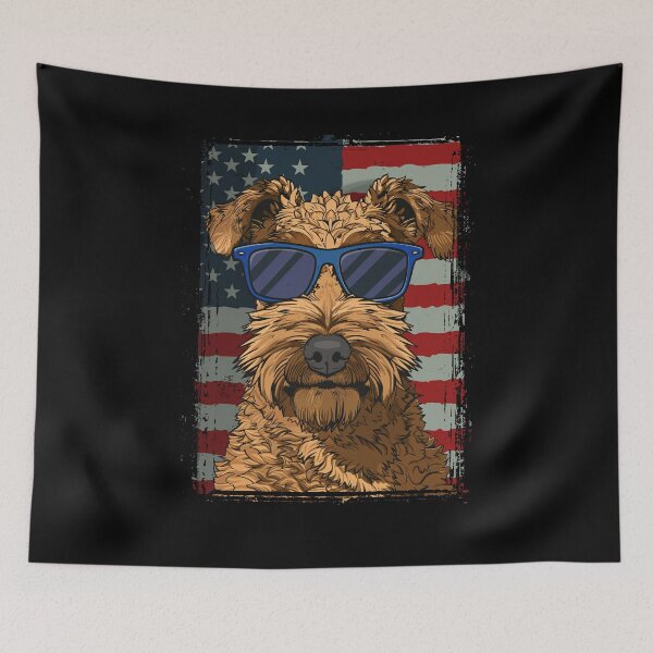 Item preview, Funny Airedale Terrier 4th July USA Flag America Mom Dad Kids designed and sold by rafaeltto.