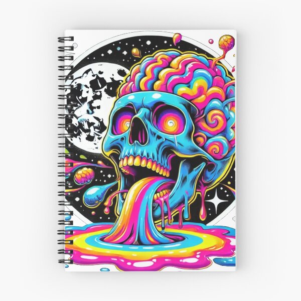 Artikelvorschau, Psychedelische, farbenfrohe Totenkopfkunst entworfen und verkauft von InkNovaLab.