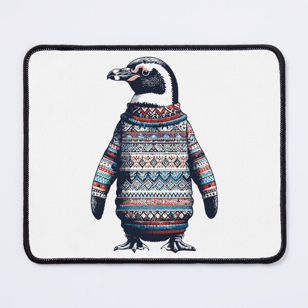 Item preview, Cute Penguin Wearing Colorful Winter Sweater Festive Art designed and sold by RamyGallery.