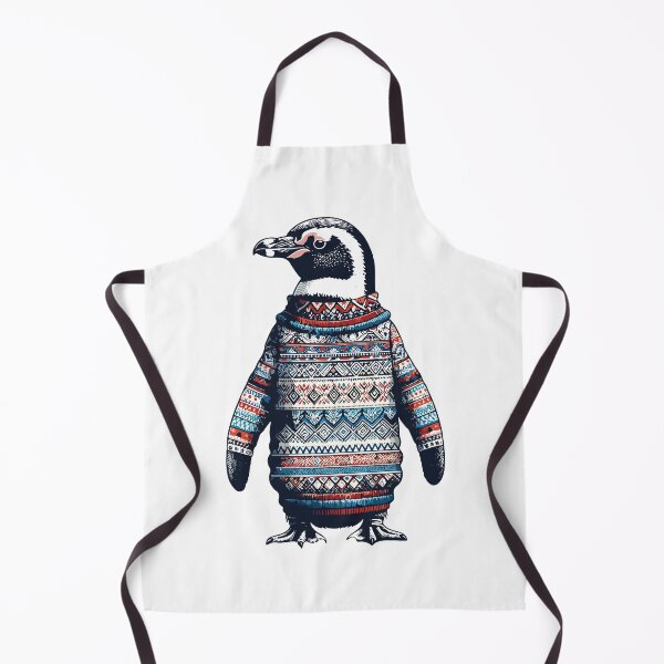 Item preview, Cute Penguin Wearing Colorful Winter Sweater Festive Art designed and sold by RamyGallery.