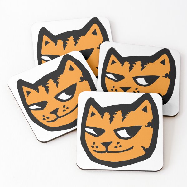Item preview, Mischievous Cat Face – Minimalist Black & White Smirk Design designed and sold by PIXEL POP DESIGNS - Beyond the Norm!.
