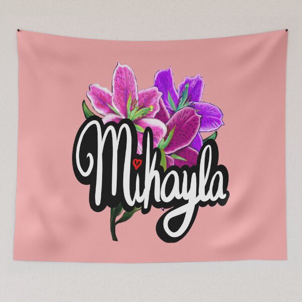 Item preview, Mikayla popular girls first name with Lillies . Top 100 Personalized personalised customised name Mikayla  designed and sold by Artonmytee.