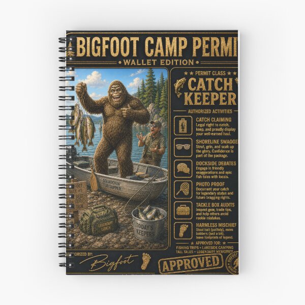Item preview, Bigfoot Camp Permit Catch Keeper Fishing designed and sold by Bigfoot Fuel Co.