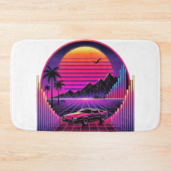 Artikelvorschau, Synthwave Auto Retro Sonnenuntergang Kunst entworfen und verkauft von InkNovaLab.