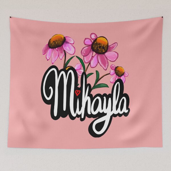 Item preview, Mikayla popular girls first name with coneflowers. Top 100 Personalized personalised customised name Mikayla  designed and sold by Artonmytee.