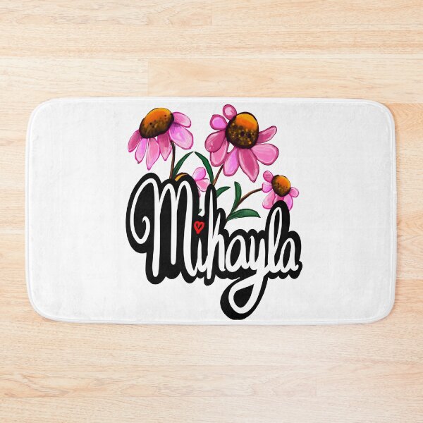 Item preview, Mikayla popular girls first name with coneflowers. Top 100 Personalized personalised customised name Mikayla  designed and sold by Artonmytee.
