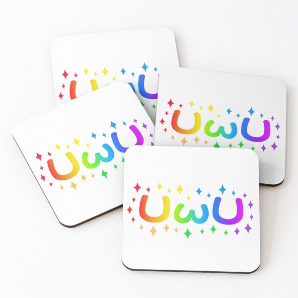 Item preview, Rainbow UwU designed and sold by LittleLinenKitten.