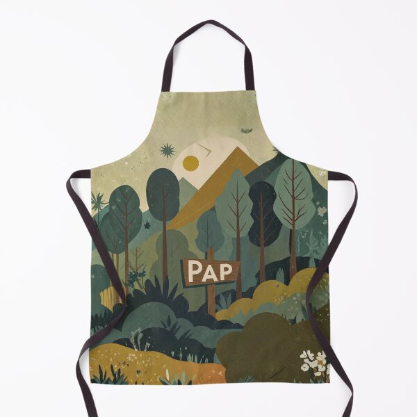 Item preview, Forest landscape with mountain sign reading PAP designed and sold by Rue Market.