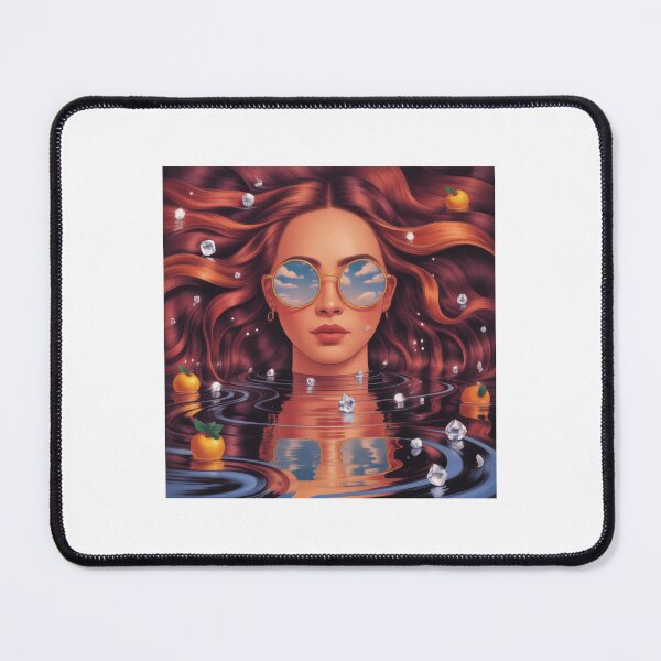 Item preview, Surreal Woman Water Orange Reflection designed and sold by AbanoubStore.