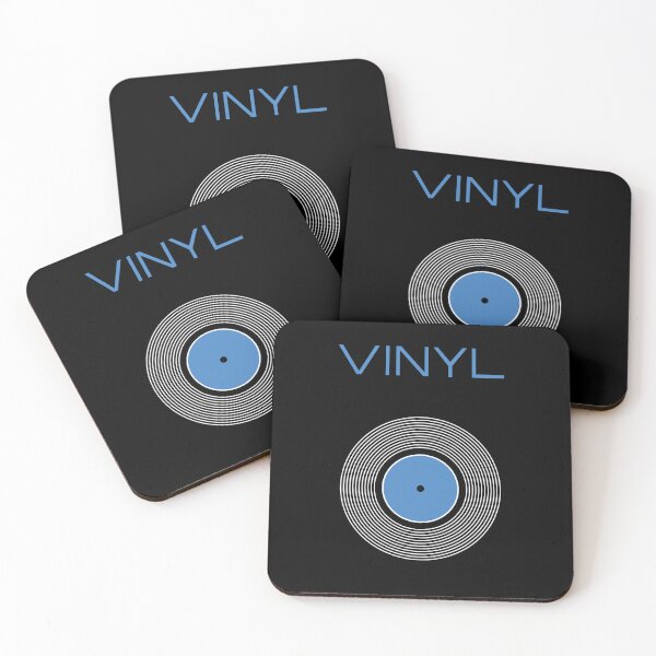 Item preview, Ilustración de disco retro de estilo minimalista de vinilo (azul) designed and sold by kakarikihill.