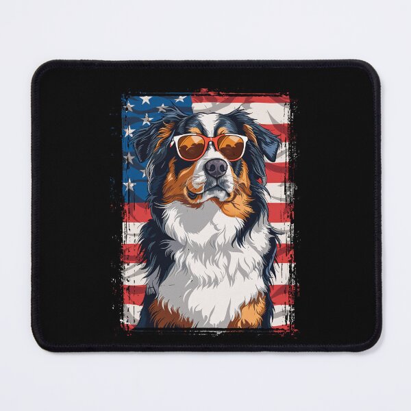 Item preview, Funny Australian Shepherd 4th July USA Flag America Mom Dad Kids designed and sold by rafaeltto.