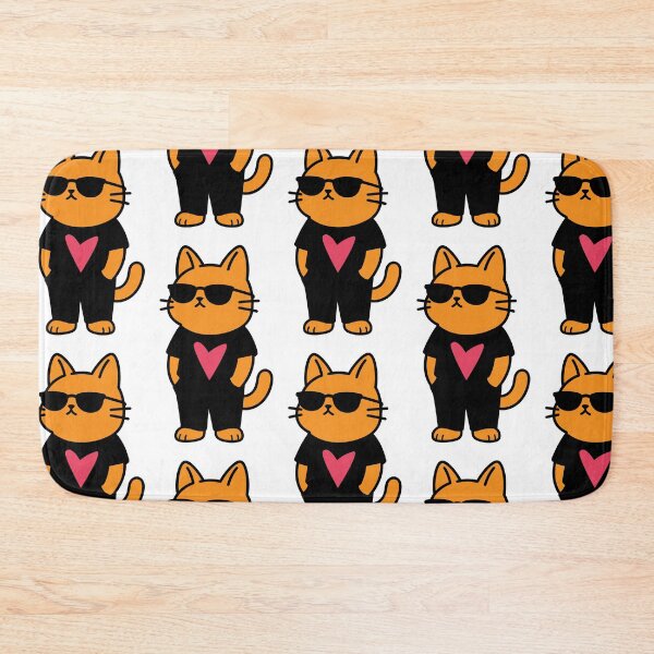 Item preview, Cool Cat with Sunglasses – Minimalist Full Body Design designed and sold by PIXEL POP DESIGNS - Beyond the Norm!.