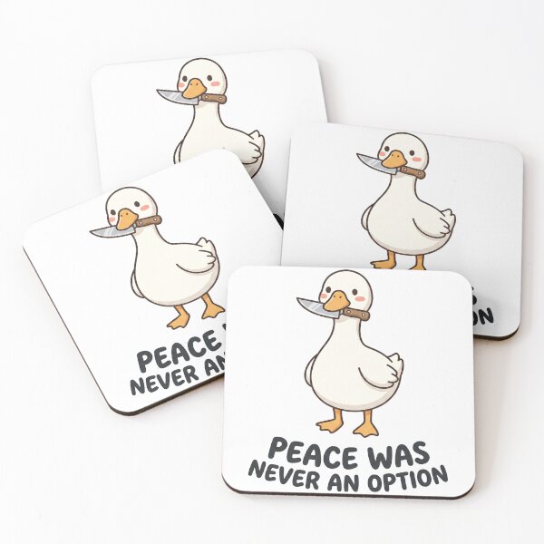 Item preview, Knife Goose - Peace Was Never an Option // Silly Animal Sticker  designed and sold by Astraphyllia.