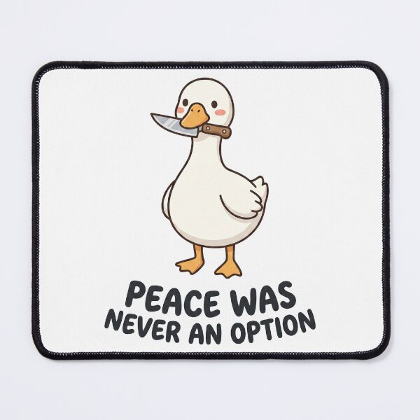 Item preview, Knife Goose - Peace Was Never an Option // Silly Animal Sticker  designed and sold by Astraphyllia.