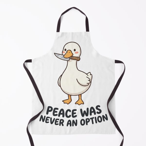 Item preview, Knife Goose - Peace Was Never an Option // Silly Animal Sticker designed and sold by Astraphyllia.