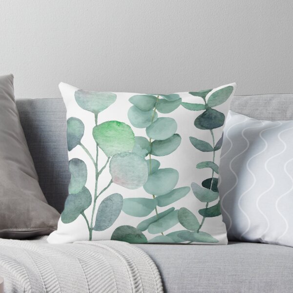 Aperçu de l'œuvre Aquarelle, eucalyptus, feuilles, botanique, peinture, vert créée et vendue par SouthPrints.