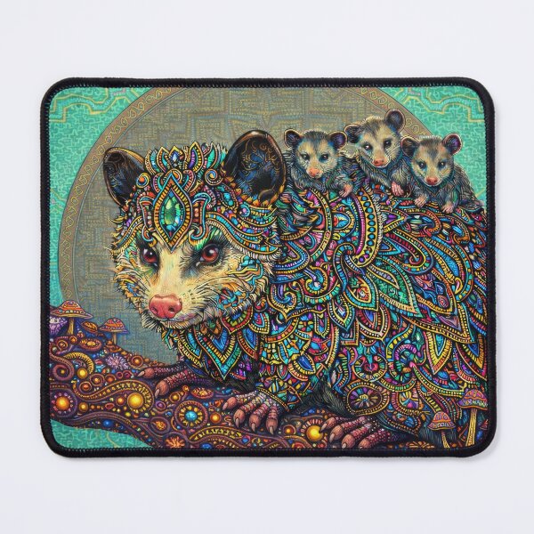 Item preview, Lab Visions 067: Psychedelic Opossum with Babies Visionary Animal Art designed and sold by The Psychedelic Anarchist.