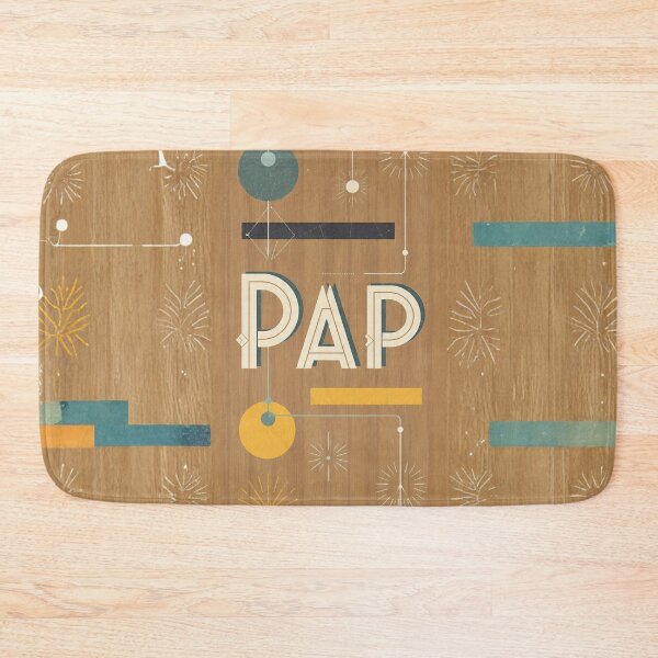 Item preview, Retro wooden panel design with PAP lettering designed and sold by Rue Market.