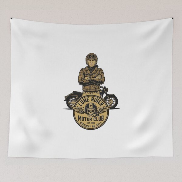 Item preview, Lone rider motor club designed and sold by ManikRaja.