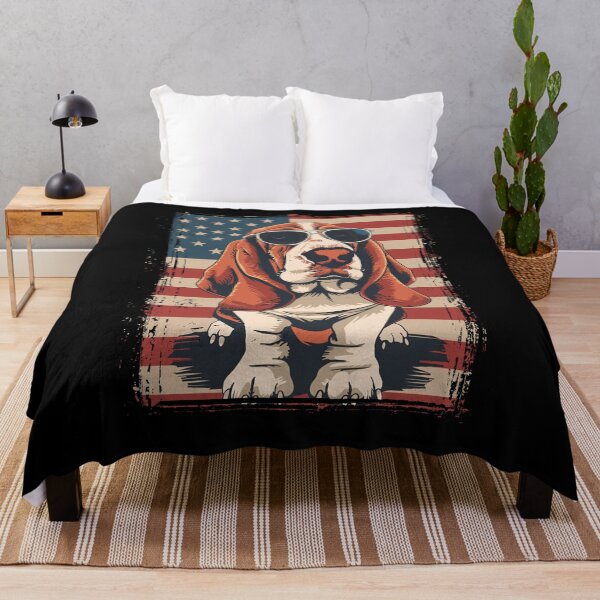 Item preview, Funny Basset Hound 4th July USA Flag America Mom Dad Kids designed and sold by rafaeltto.