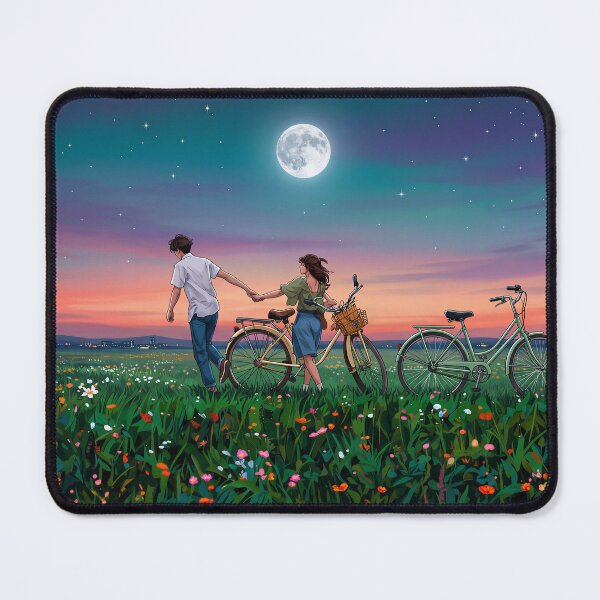 Item preview, Stroll Couple Bicycles and Starry Night designed and sold by Unframed-Art.
