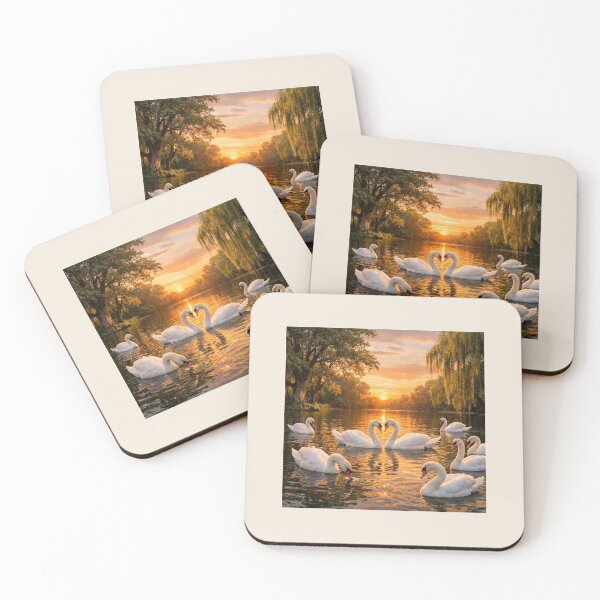 Item preview, Enchanting Harmony of Swans and Nature. designed and sold by JoyNest = "The nest of joy".