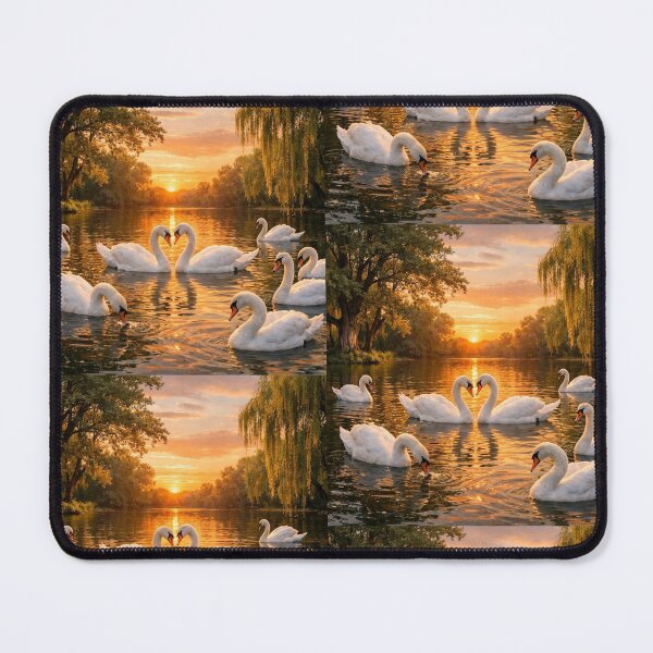 Item preview, Enchanting Harmony of Swans and Nature. designed and sold by JoyNest = "The nest of joy".