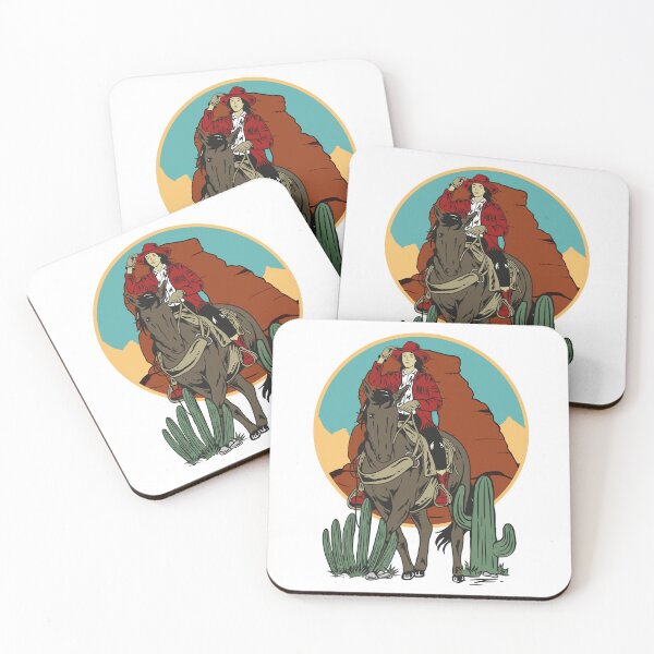 Item preview, Cowgirl Riding Horse Desert Landscape designed and sold by yuki-hana.
