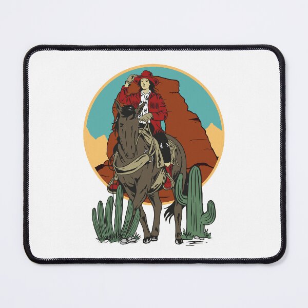 Item preview, Cowgirl Riding Horse Desert Landscape designed and sold by yuki-hana.