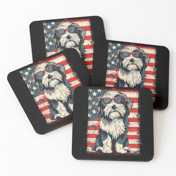 Item preview, Funny Bearded Collie 4th July USA Flag America Mom Dad Kids designed and sold by rafaeltto.