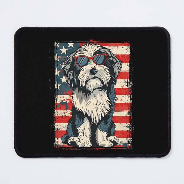 Item preview, Funny Bearded Collie 4th July USA Flag America Mom Dad Kids designed and sold by rafaeltto.