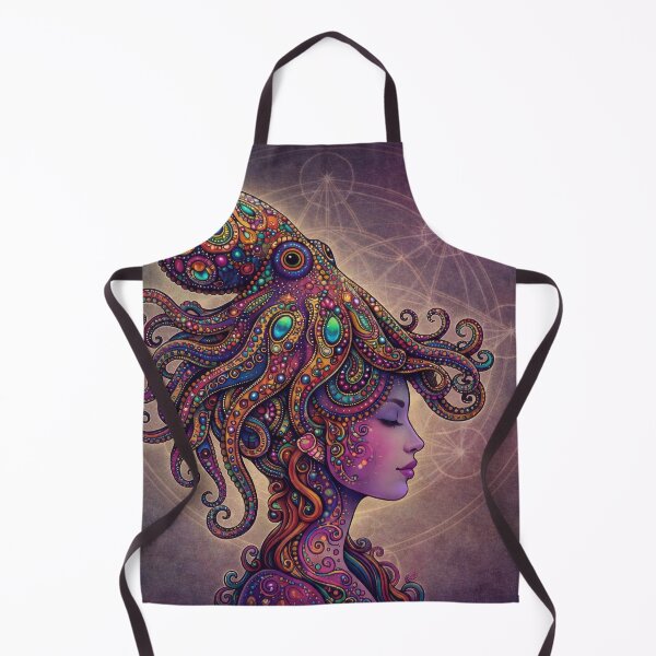 Item preview, Lab Visions 068: Psychedelic Octopus Crown Visionary Portrait Art designed and sold by The Psychedelic Anarchist.